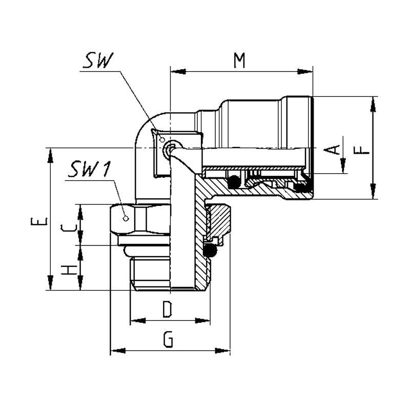 Shaped Non-Swivel Connectors