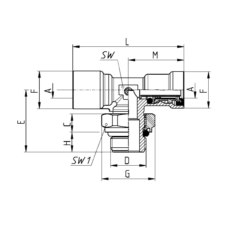 Swivel Tee fittings Mod